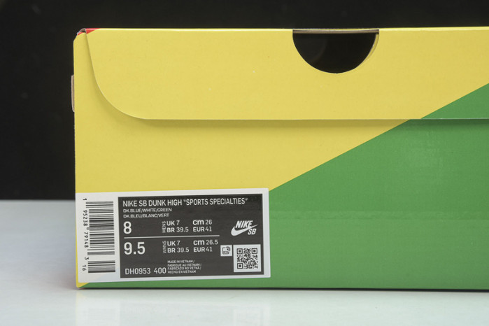 Nike Dunk High Sports Specialties White Navy DH0953-400