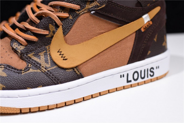 l**is v*t*n x ow x air jordan 1 cusT0ms mens aq0818-202