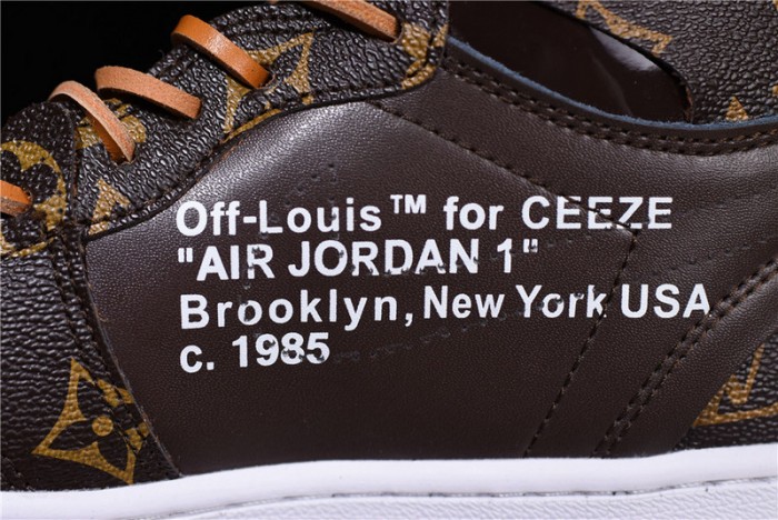 l**is v*t*n x ow x air jordan 1 cusT0ms mens aq0818-202