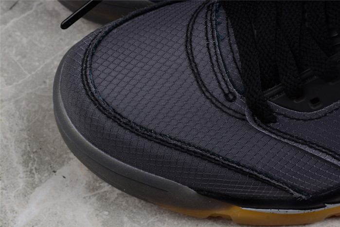 OW Air Jordan 5 SP Black Muslin Fire Red CT8480-001