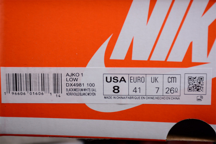 Air Jordan 1 KO Low "Black/White" DX4981-100