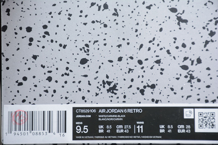 Air Jordan 6 Retro "Carmine" CT8529-106