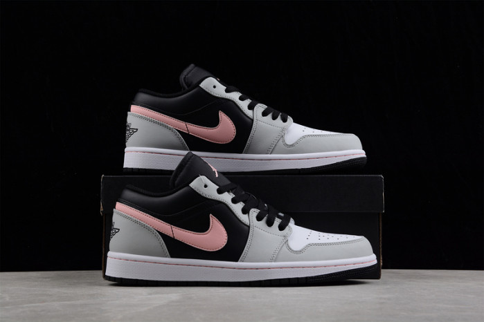 AIR JORDAN 1 LOW WHITE GREY BLACK PINK 553558-062