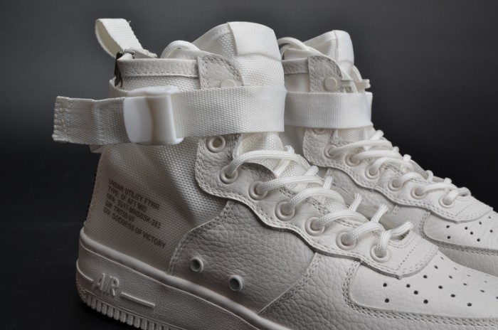 Nike Air Force 1 Mid “Triple Ivory” white AA6655-100