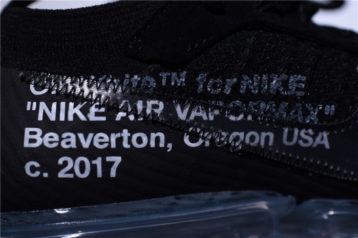 OW x Nike Air VaporMax FK Black AA3831-002